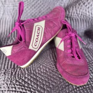 Coach magenta sneakers. Worn only once! Size 7.5
